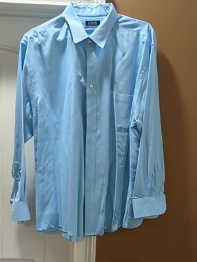 Chaps Men's Light Blue Dress Shirt Sz 18.5